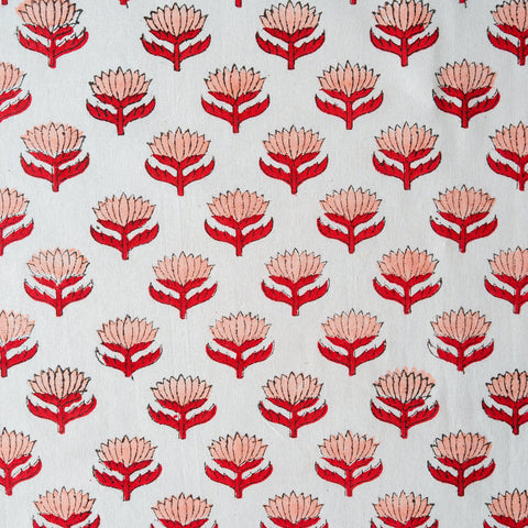 LOTUS FLOWER CHERRY PINK set of 6 cotton napkins