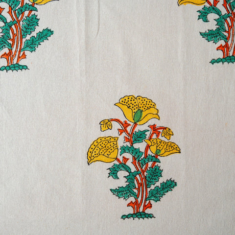 YELLOW FLOWER set of 4 cotton napkins