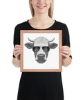 Cool Bull with Sunglasses Framed poster