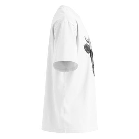Cool Bull with Sunglasses Unisex organic oversized high neck t-shirt