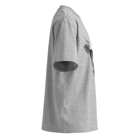 Cool Bull with Sunglasses Unisex organic oversized high neck t-shirt