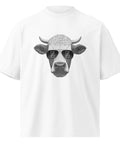 Cool Bull with Sunglasses Unisex organic oversized high neck t-shirt
