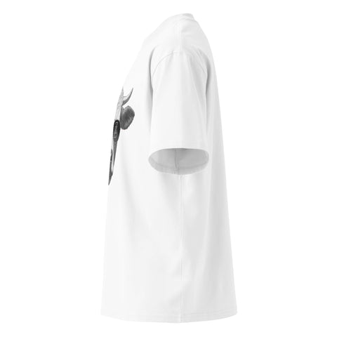 Cool Bull with Sunglasses Unisex organic oversized high neck t-shirt