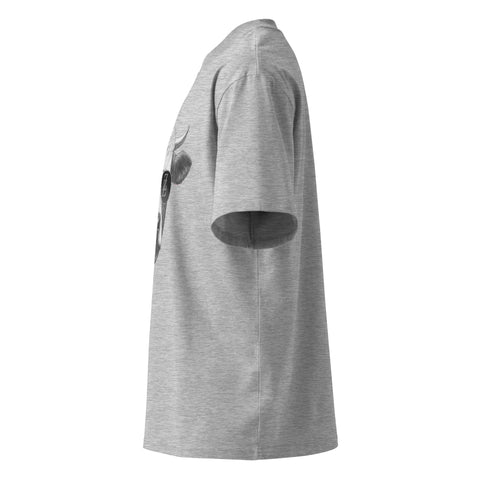 Cool Bull with Sunglasses Unisex organic oversized high neck t-shirt