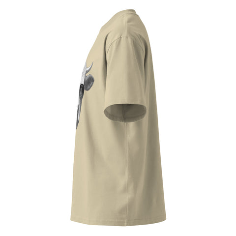 Cool Bull with Sunglasses Unisex organic oversized high neck t-shirt