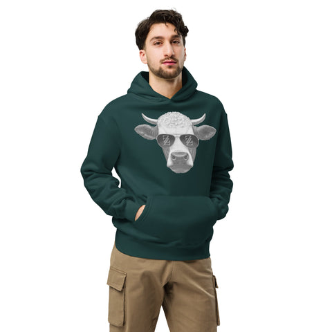 Cool Bull with Sunglasses Unisex oversized hoodie