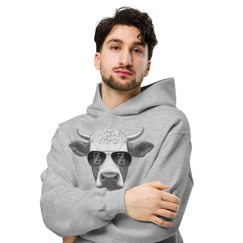 Cool Bull with Sunglasses Unisex oversized hoodie