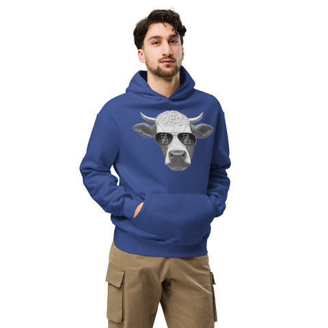 Cool Bull with Sunglasses Unisex oversized hoodie
