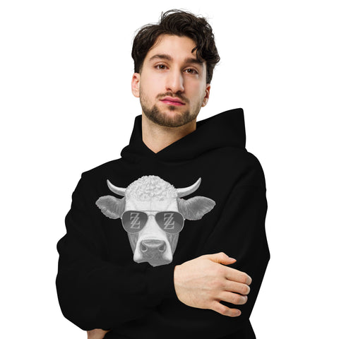 Cool Bull with Sunglasses Unisex oversized hoodie