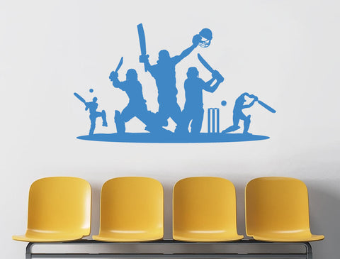 Cricket-Wandtattoo – Silhouette eines Cricketspielers