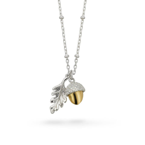 Acorn & Oak Leaf Charm Pendant