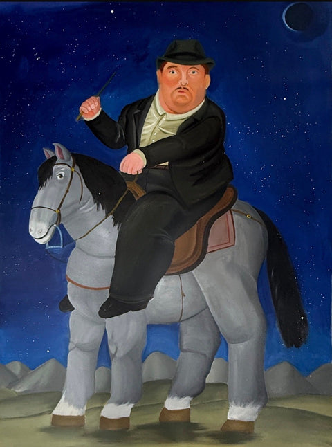 Tran Van khoa (1997) - Le Cavalier de la nuit 120 x 90 cm ✦ Livraison gratuite ✓