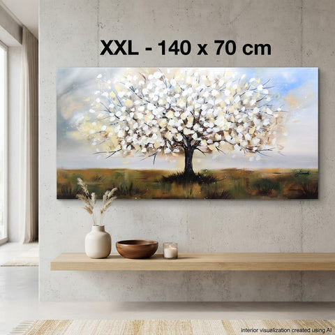 Monika Spiewak - Tree - Oil Painting Stretched On The Frame - XXL - Ready To Hang - 1/1 Unique Piece