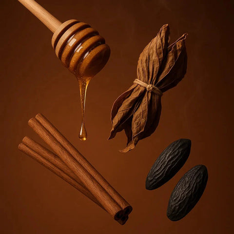 Miel noir et tabac - Barre de cire fondante XXL 100 g