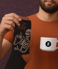 Death Before Decaf Men’s Crew Socks – Skeleton Coffee Design