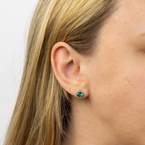 Ohrringe mit Geburtsstein für Dezember, gelbvergoldet, mit Swarovski-Kristall E1548
