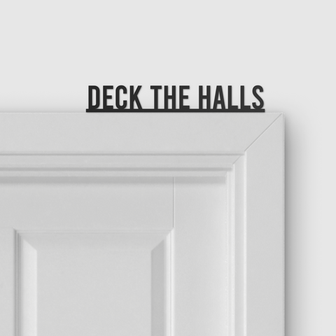 DECK THE HALLS door topper and door tag