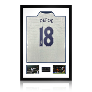 Jermain Defoe Signed Tottenham Hotspur Shirt Premium Frame