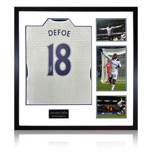 Jermain Defoe Signed Tottenham Hotspur Shirt Elite Frame