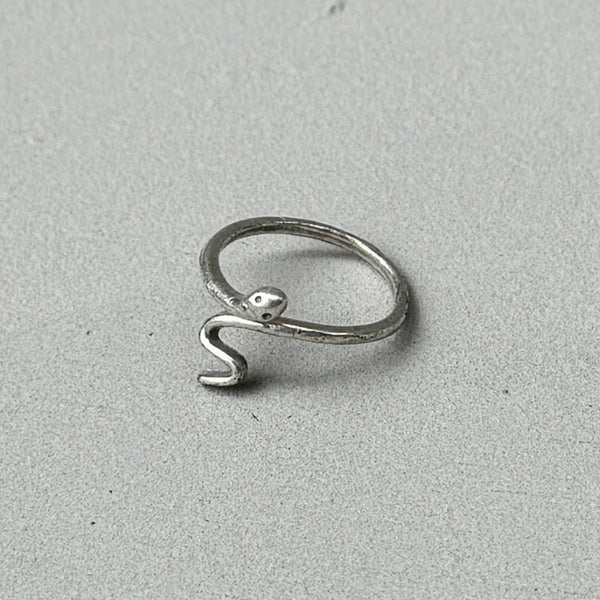 Minimalist Snake Silver Ring