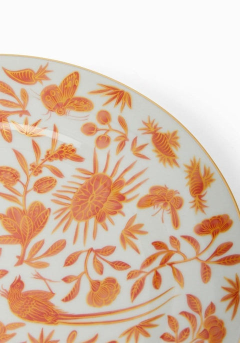 Sacred Bird and Butterfly Mottahedeh Archival Revival Dessert Plates  - Set of 4
