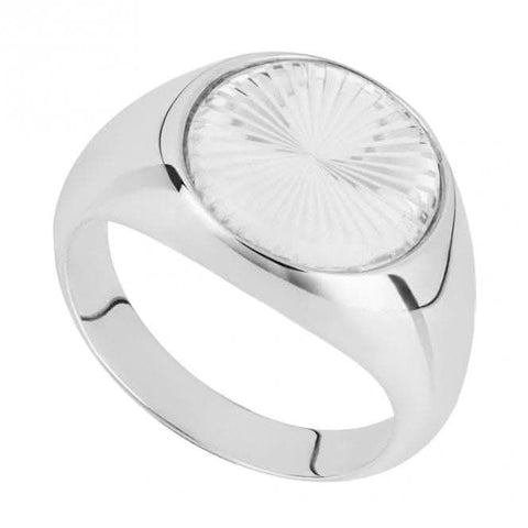 Bague chevalière à facettes diamantées R3832