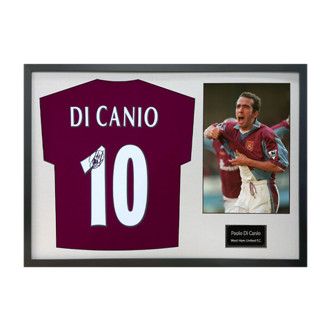 Paolo Di Canio Signed West Ham Shirt Classic Frame