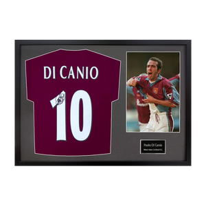 Paolo Di Canio Signed West Ham Shirt Classic Frame