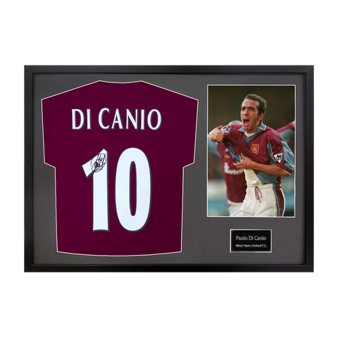 Paolo Di Canio Signed West Ham Shirt Classic Frame