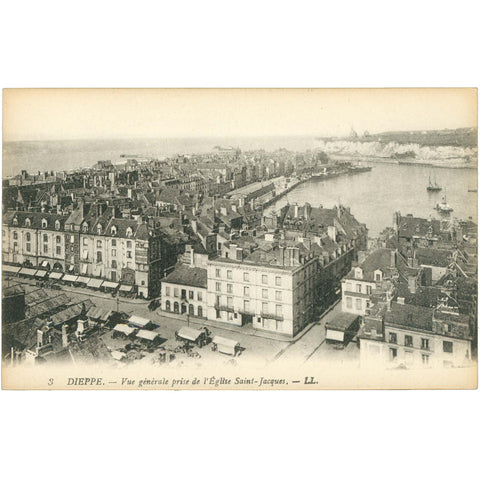 Dieppe, France – Vue Générale prise de l'Église Saint - Jacques – Postcard Early 20th Century