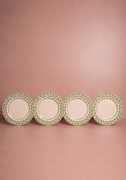 Cordelia Dinner Plate, Green Set of 4