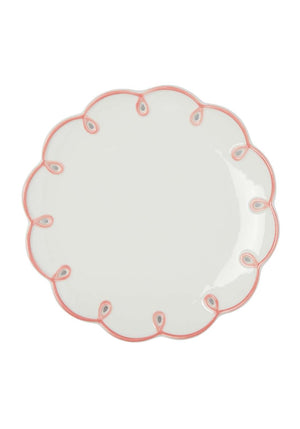 Pretty In Pink Scalloped Lunch Plate - Set of 4