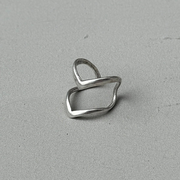Double Arrow Silver Ring