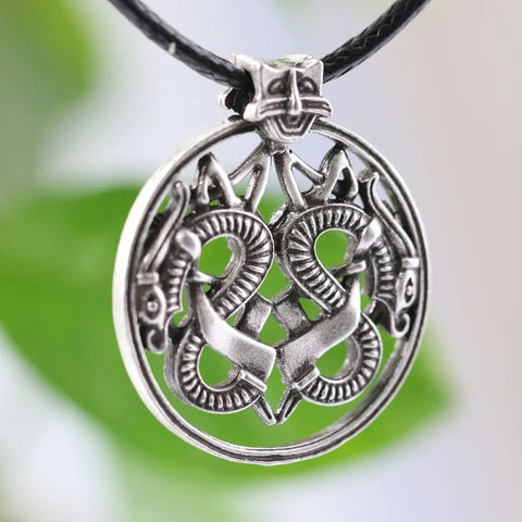 Dragon Pendant Amulet with Viking Jelling Art Style