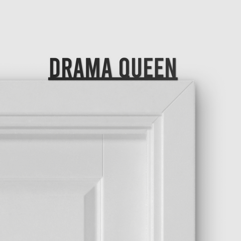 DRAMA QUEEN door topper and door tag