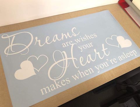 Dreams Are Wishes Wall Sticker Quote – Inspirational Bedroom Decor