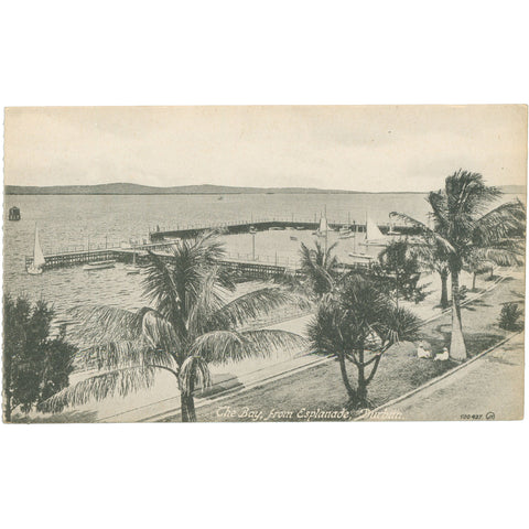 Durban, South Africa The Bay from Esplanade – Scenic Maritime View Early 20th Century Postcard