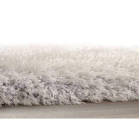 Tapis shaggy gris argenté « Extravagance »