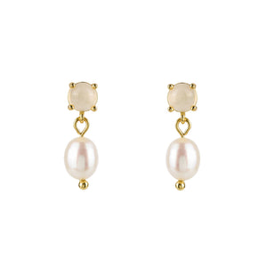 Opal Pearl Drop Earrings