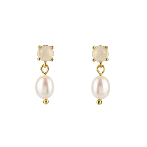 Opal Pearl Drop Earrings