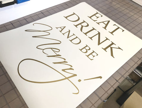 Eat, Drink, and Be Merry Wall Sticker - Perfect Décor for Your Happy Place!