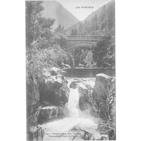 Eaux - Chaudes, Gabas, France – Cascade and Pont de Gabas – Postcard