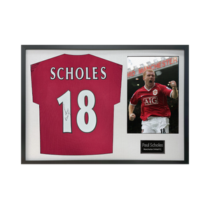 Paul Scholes Signed Manchester United Shirt Classic Frame