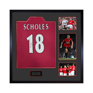 Paul Scholes Signed Manchester United Shirt Elite Frame