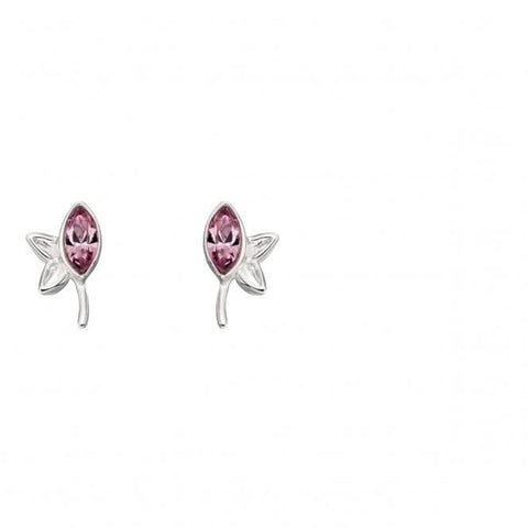 Elements Silver Silver Navette Light Amethyst Swarovski Ohrringe E5693M