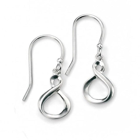 Boucles d'oreilles Elements en argent sterling Infinity Loop E4897