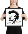 Punks Live Forever Lenin Framed poster