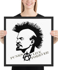 Punks Live Forever Lenin Framed poster