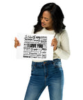 Love in Every Language multilingual typography on white 21 × 30 cm matte art poster – alternate front mockup – ZIPZAPPA