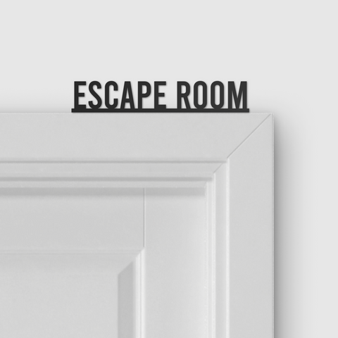 ESCAPE ROOM door topper and door tag
